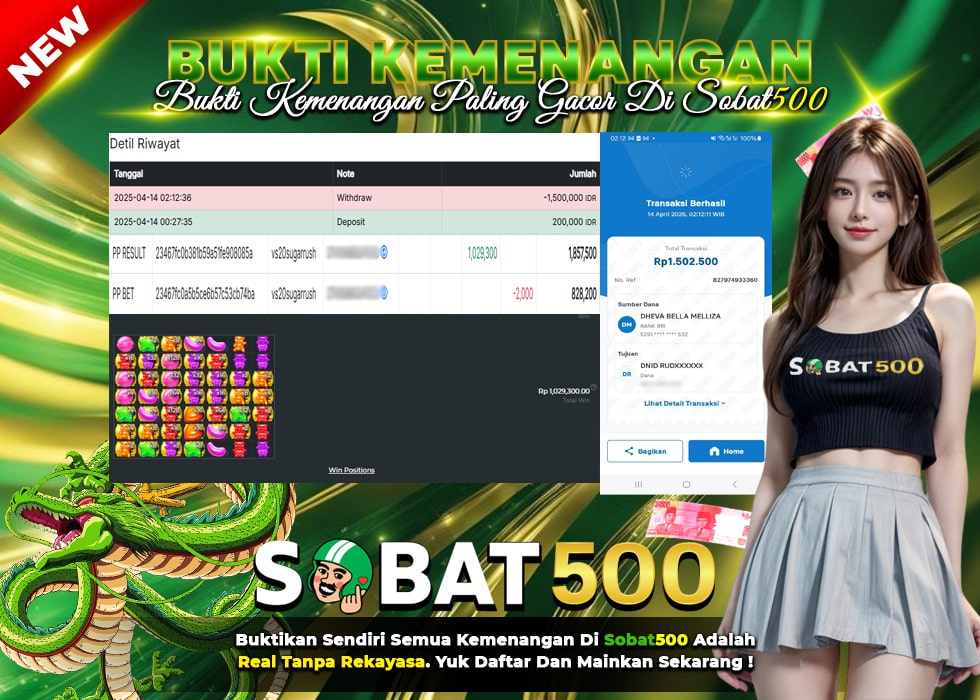BUKTI JACKPOT SLOT SUGAR RUSH TERPERCAYA DI INDONESIA TGL 14-04-2025