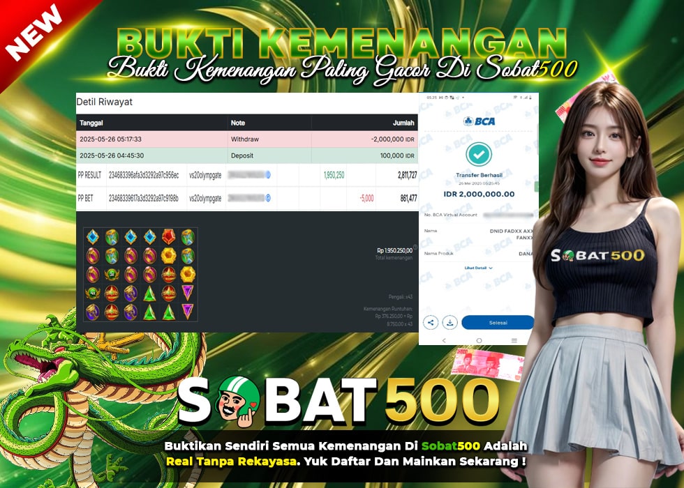 BUKTI JACKPOT SLOT GATES OF OLYMPUS TERPERCAYA DI INDONESIA TGL 26-05-2025