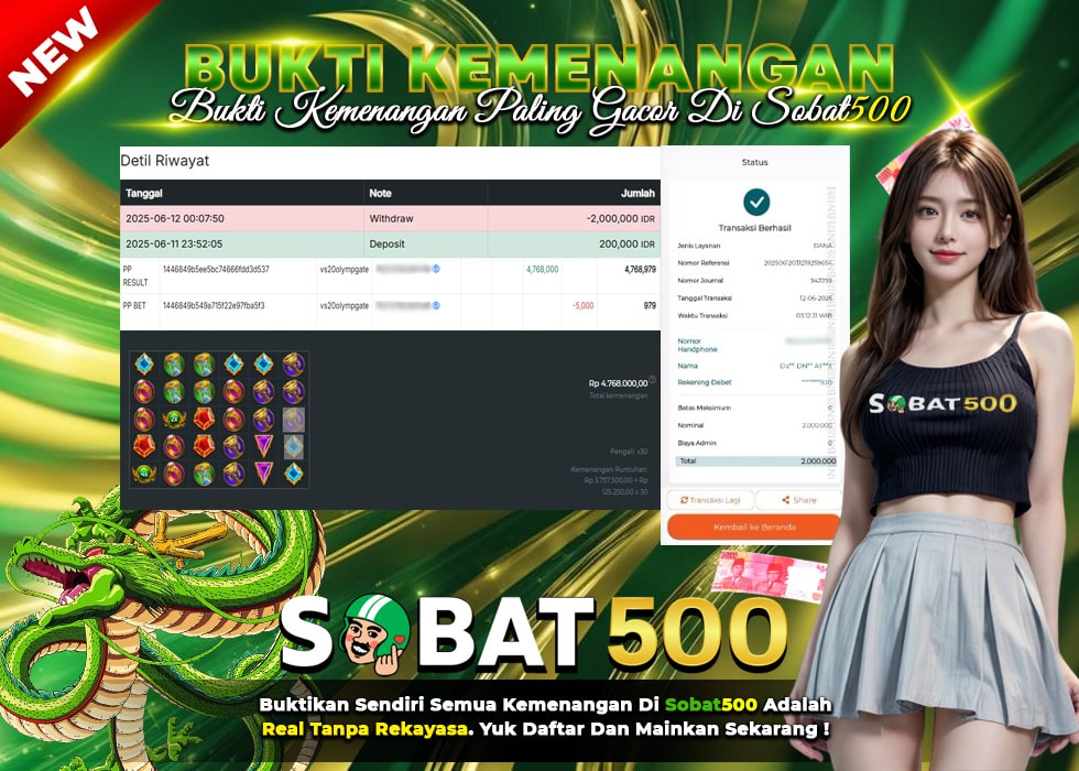 BUKTI JACKPOT SLOT GATES OF OLYMPUS TERPERCAYA DI INDONESIA TGL 12-06-2025