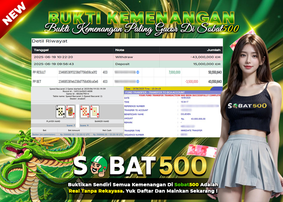 BUKTI JACKPOT SPEED BACCARAT 2 TERPERCAYA DI INDONESIA TGL 19-06-2025