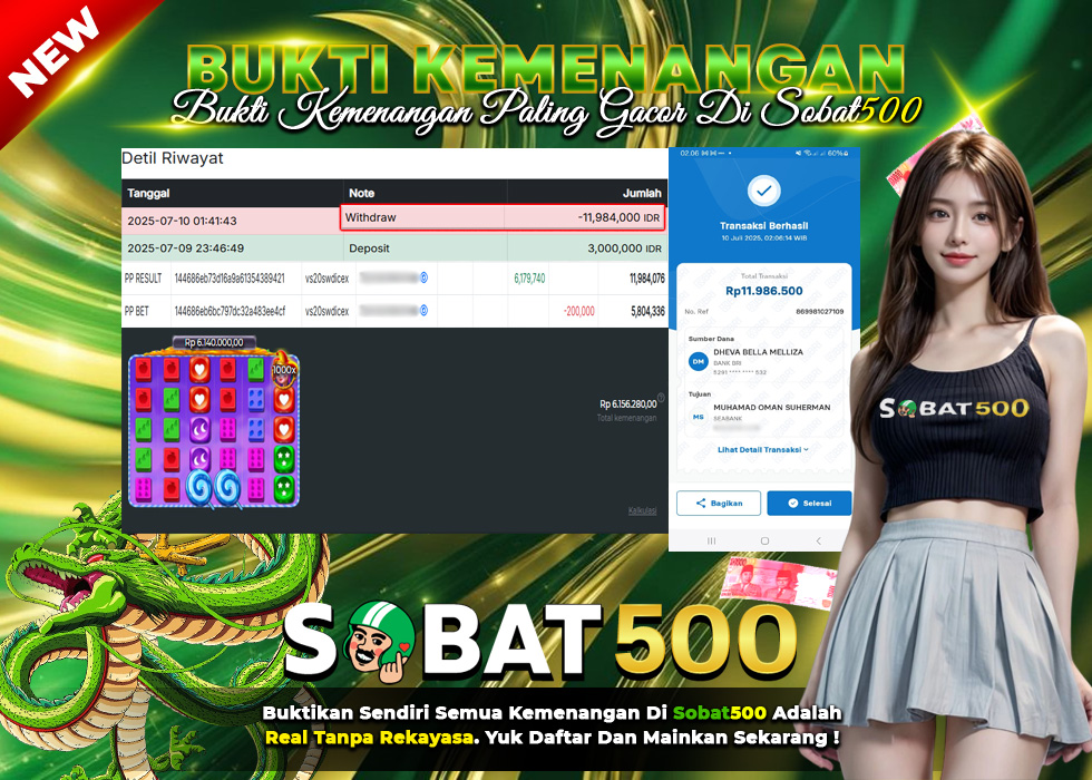 BUKTI JACKPOT SLOT SWEET BONANZA 1000 DICE TERPERCAYA DI INDONESIA TGL 10-07-2025