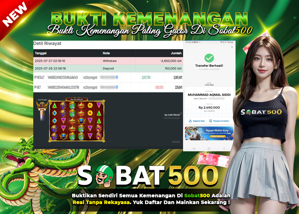 BUKTI JACKPOT SLOT GATES OF OLYMPUS SUPER SCATTER TERPERCAYA DI INDONESIA TGL 27-07-2025