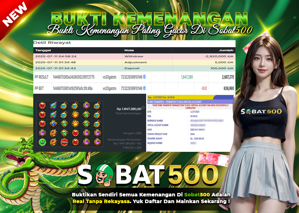 BUKTI JACKPOT SLOT GATES OF GATOT KACA 1000 TERPERCAYA DI INDONESIA TGL 11-07-2025