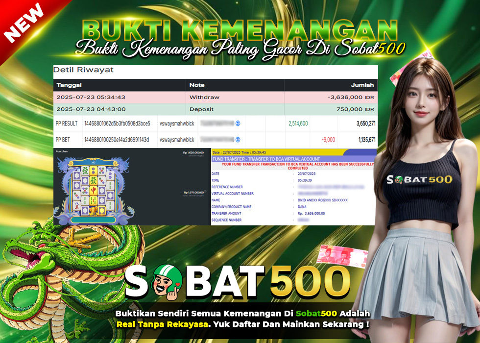 BUKTI JACKPOT SLOT MAHJONG WINS 3 TERPERCAYA DI INDONESIA TGL 23-07-2025