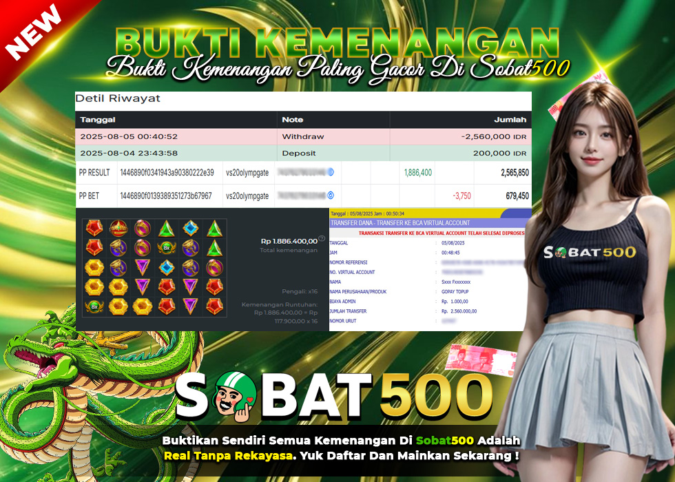 BUKTI JACKPOT SLOT GATES OF OLYMPUS TERPERCAYA DI INDONESIA TGL 05-08-2025