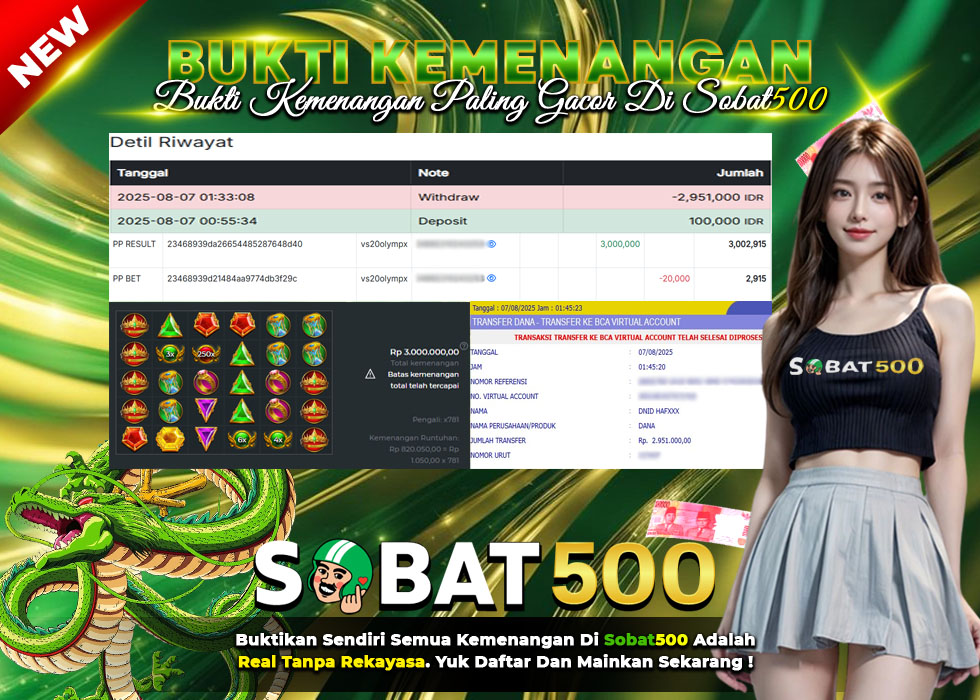 BUKTI JACKPOT SLOT GATES OF OLYMPUS 1000 TERPERCAYA DI INDONESIA TGL 07-08-2025