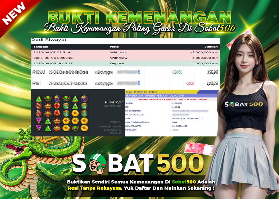 BUKTI JACKPOT SLOT GATES OF OLYMPUS TERPERCAYA DI INDONESIA TGL 07-08-2025