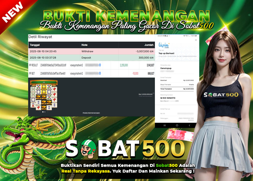 BUKTI JACKPOT SLOT MAHJONG WINS 2 TERPERCAYA DI INDONESIA TGL 10-08-2025